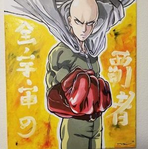 Original acrylic one punch man painting